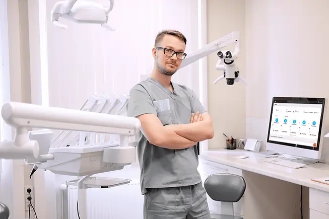 ilustração da instalação de um implante dentário