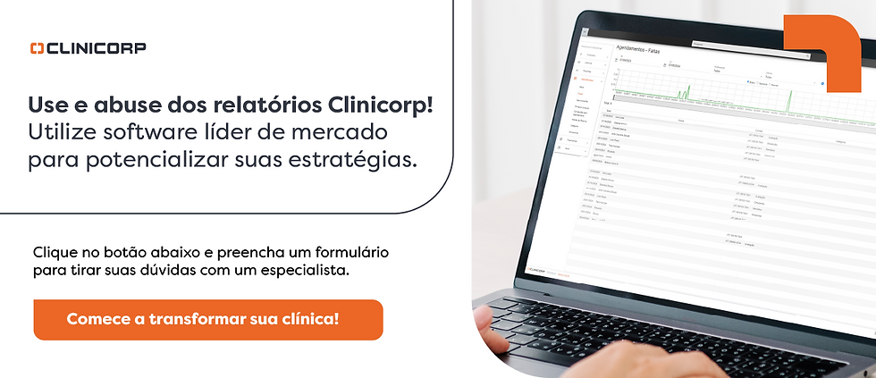 Convite para o leitor conhecer o sistema de gestão da Clinicorp