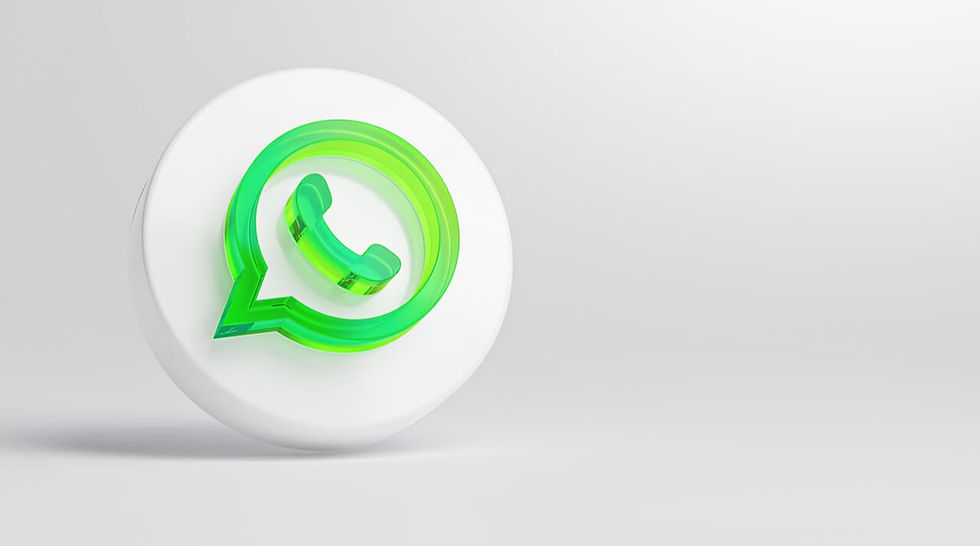ícone do Whatsapp Business para clínicas em renderização 3d e fundo branco