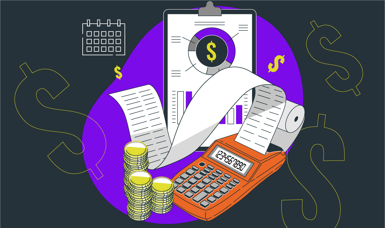 Controle financeiro clínica estética. Imagem ilustrativa de planilhas e controle do setor financeiro.